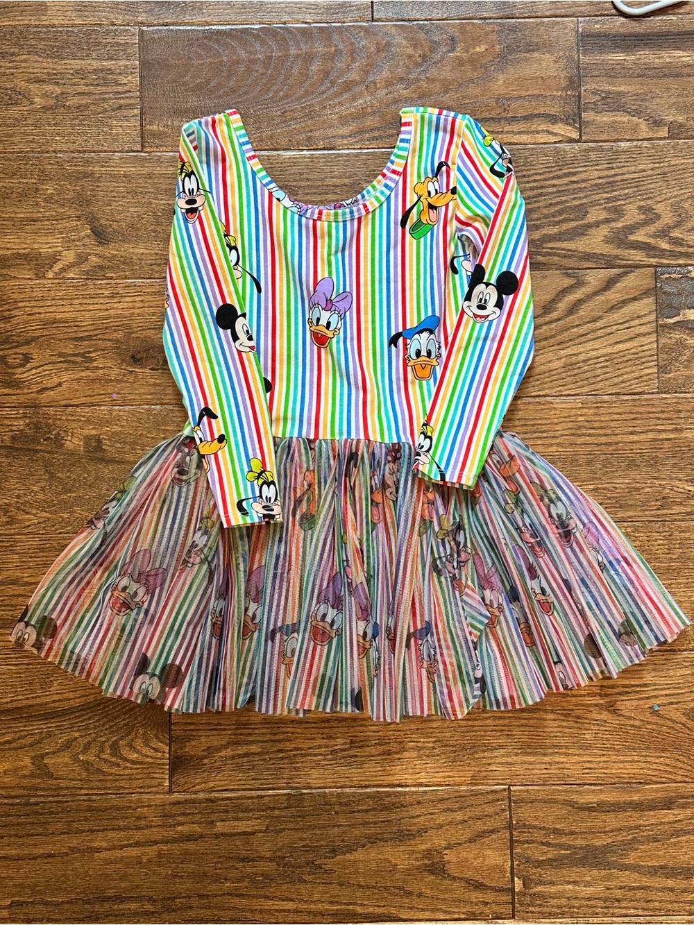 Disney Kids' Rainbow Stripe Character Tutu Dress - Multi